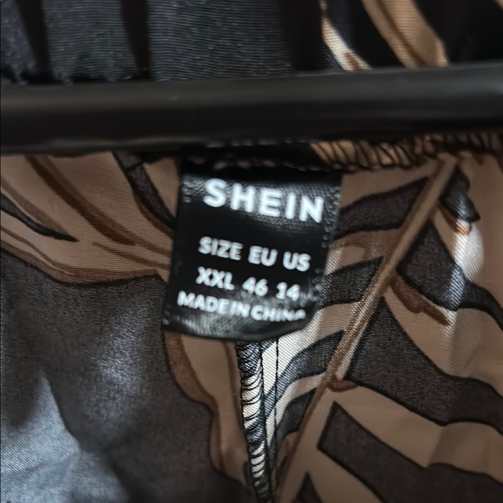 Black and Tan Tropical Print Track Pants - Picture 2 of 4